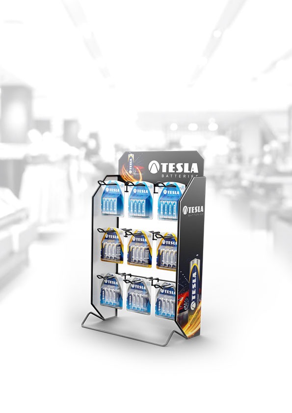 Counter advertising stand for batteries (EL-218s)