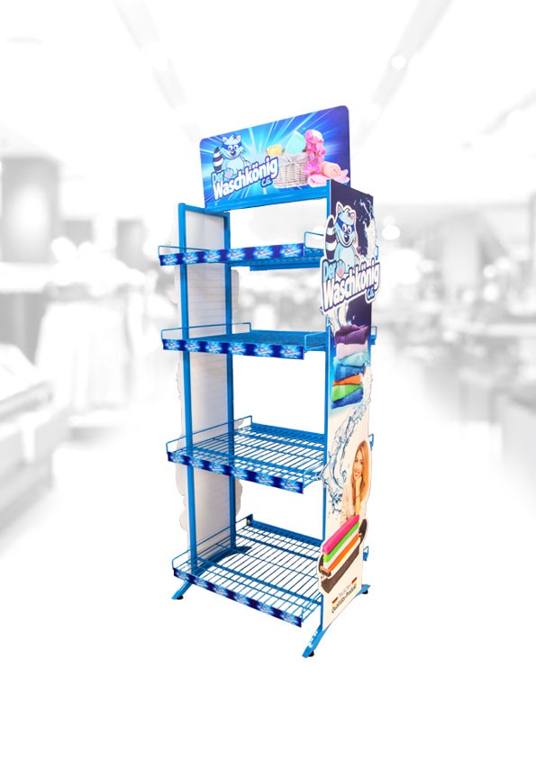 Advertising shelf for chemical products