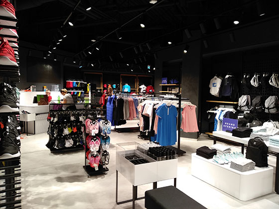 Implementation of stores with clothing and sports accessories