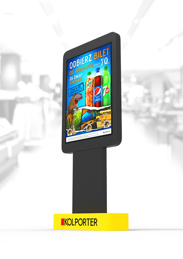 Multimedia POS kiosk in the form of an advertising totem (EL-7226s)